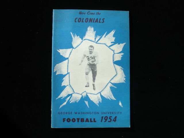 1954 George Washington University Colonials Football Official Media Guide EX+