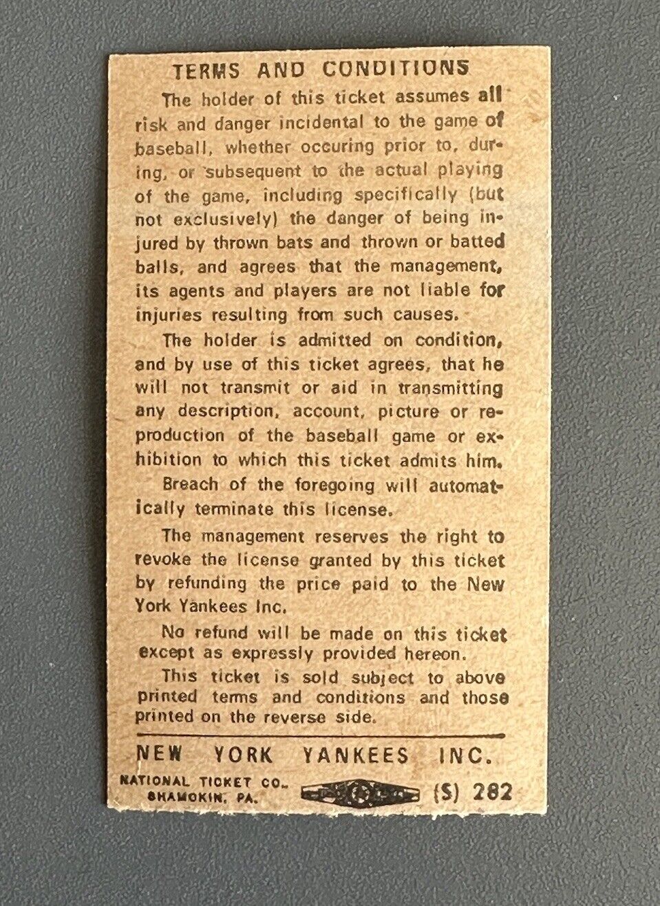 Aug 17, 1970 New York Yankees Ticket Stub vs Mets - Mayor’s Trophy Game