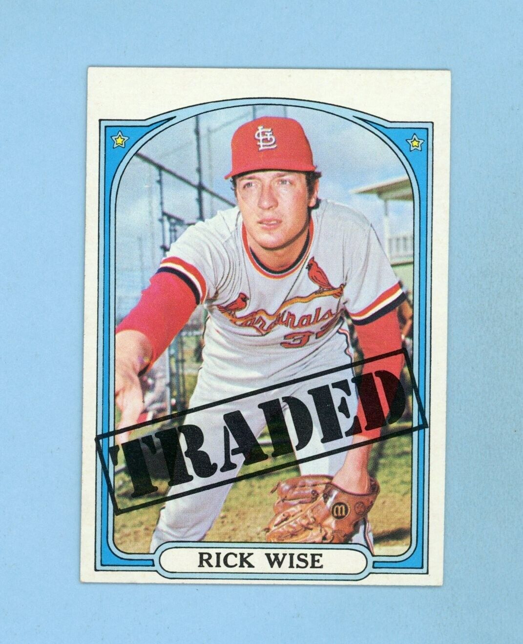 1972 Topps #756 Rick Wise Traded St. Louis Cardinals Baseball Card Ex/Mt