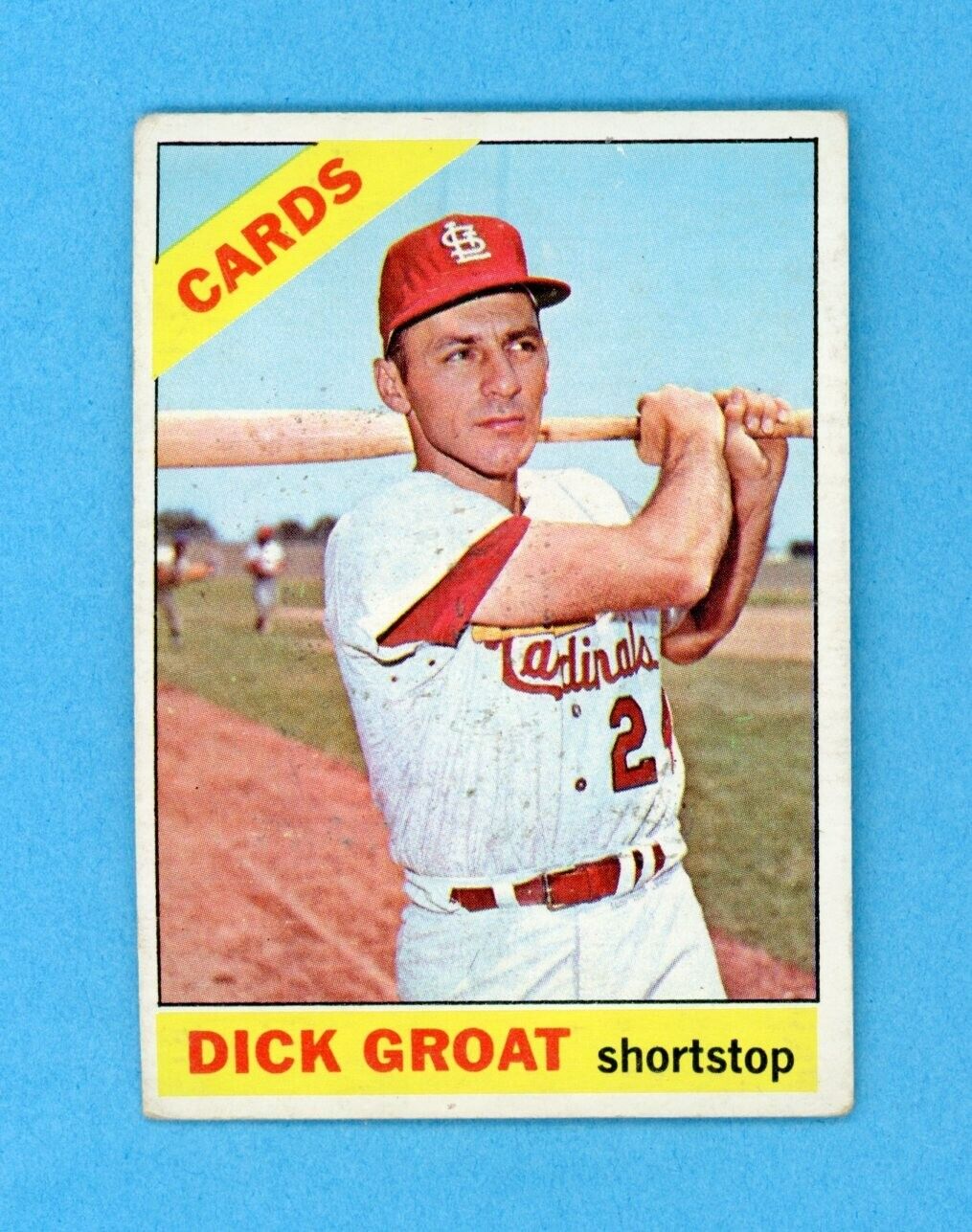 1966 Topps #103 Dick Groat St Louis Cardinals No Trade Vari Baseball Card VG-VG+