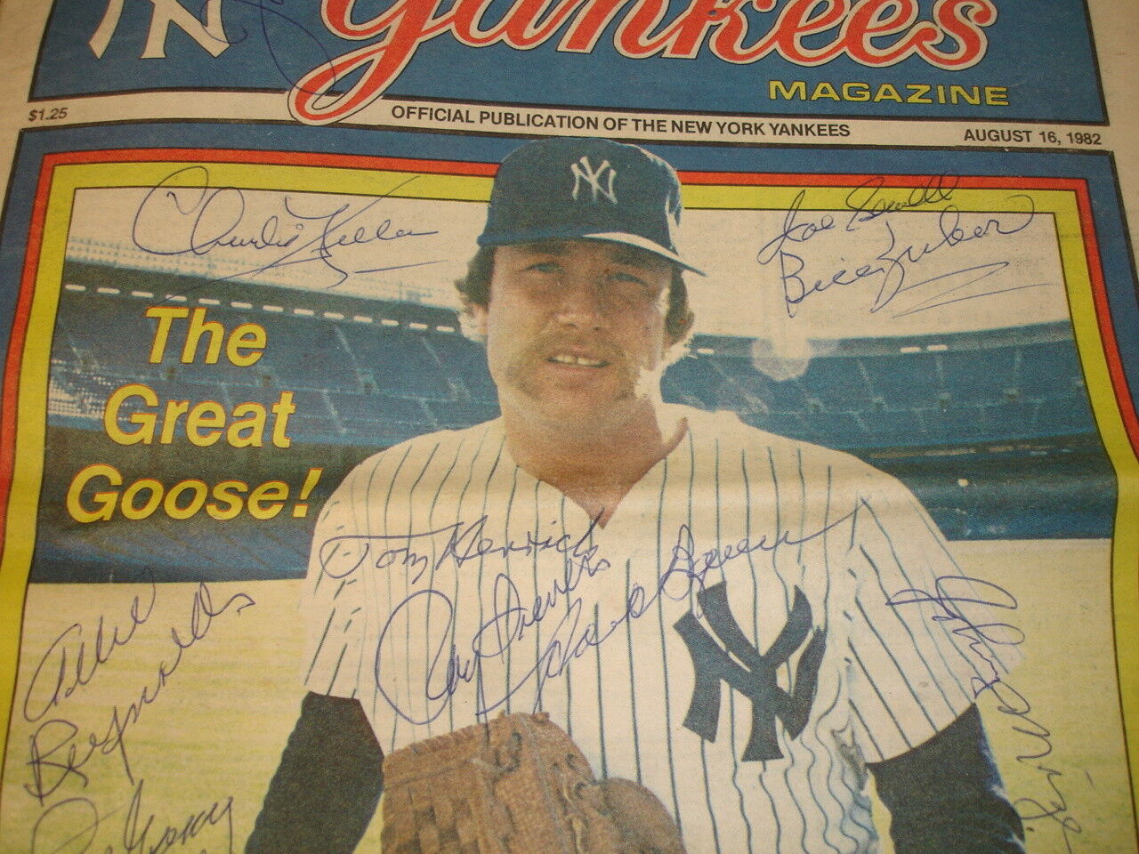 August 16, 1982 Yankees Magazine Newspaper Signed by 24 Yankees HOFers & Stars