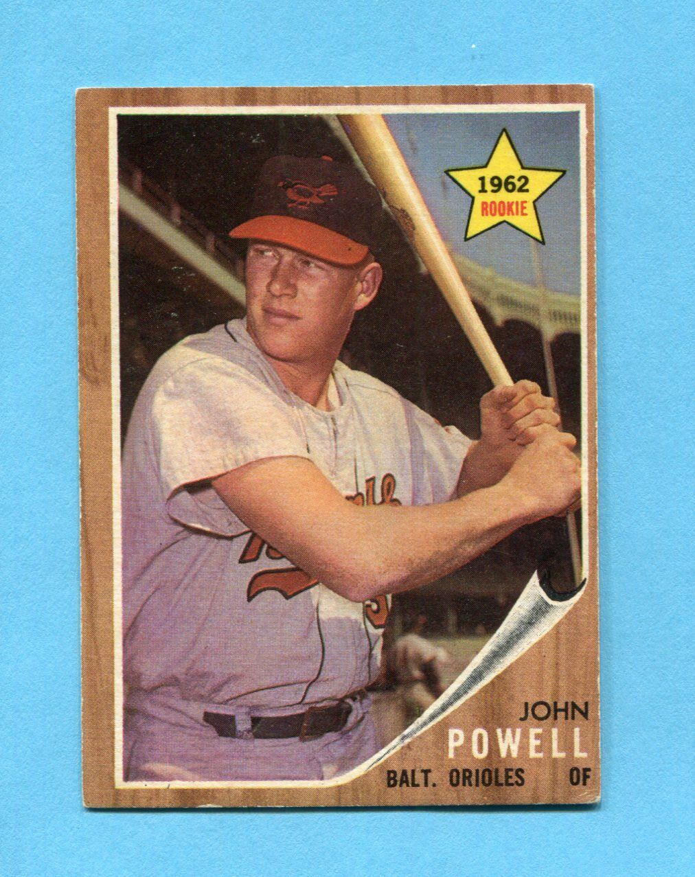 1962 Topps #99 Boog Powell Baltimore Orioles Rookie Baseball Card EX o/c sltwp  