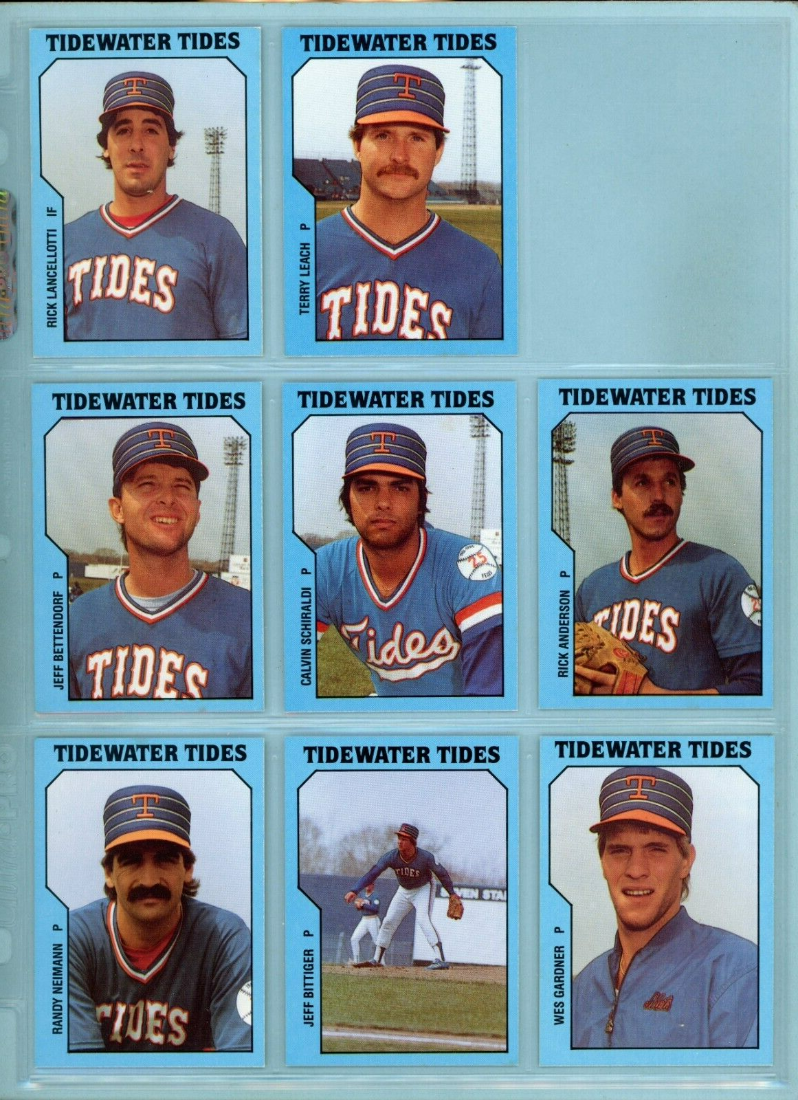 1985 TCMA Tidewater Tides Near Set (23 of 28) Baseball Cards NM