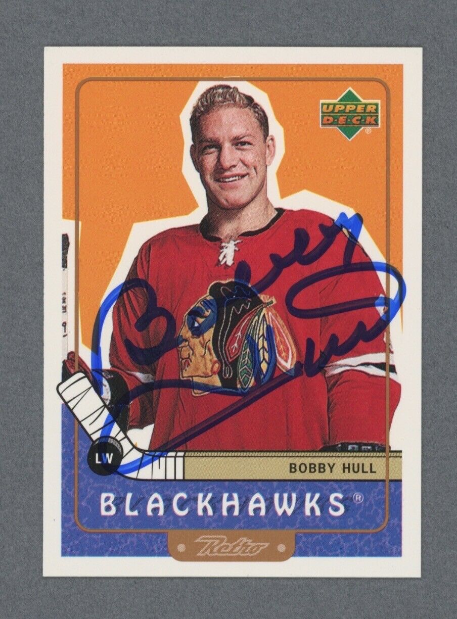 Bobby Hull Signed 1999 Retro Upper Deck Card #86 w B&E Hologram