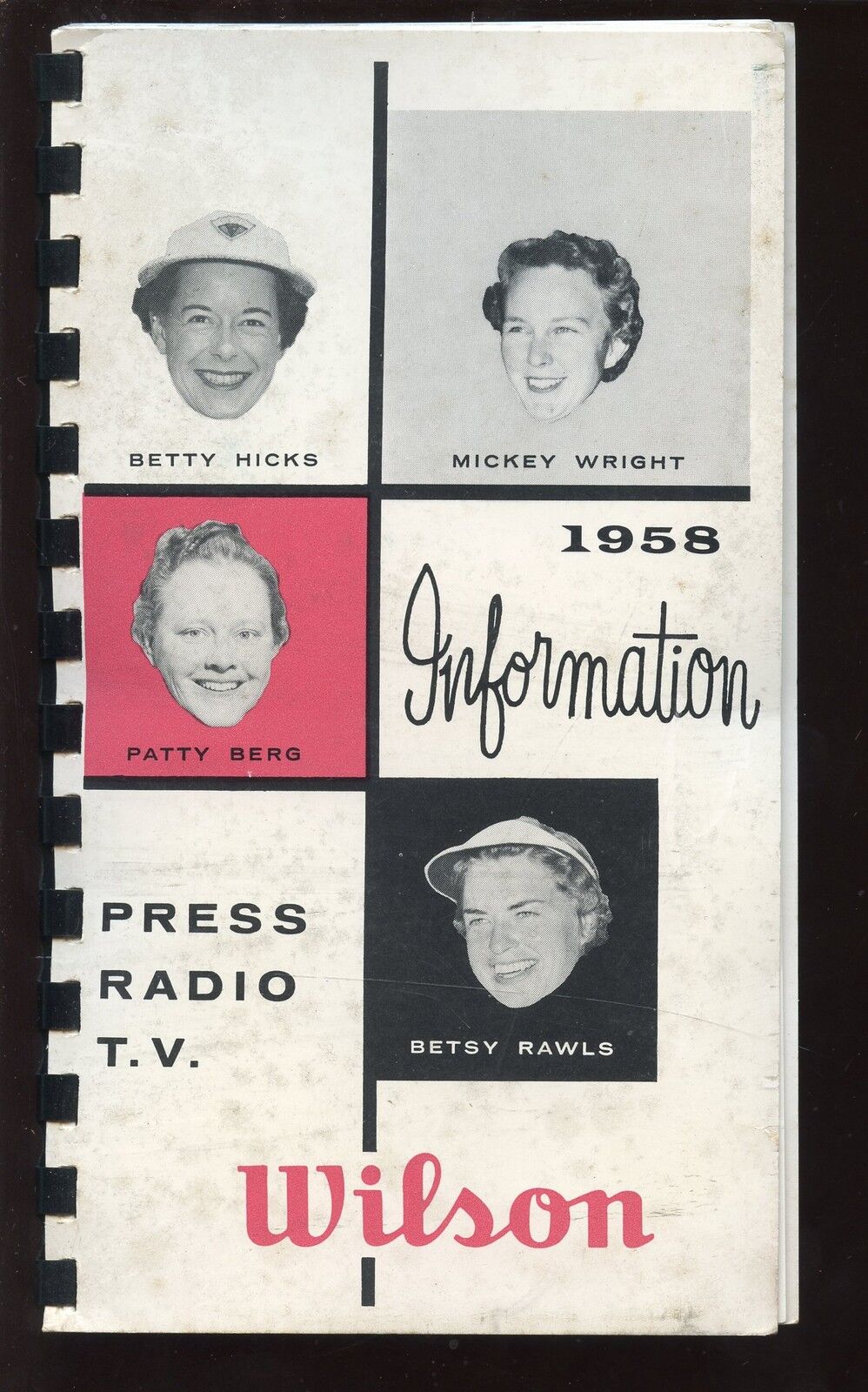 1958 Wilson Womans Golf Radio TV Media Guide EX+