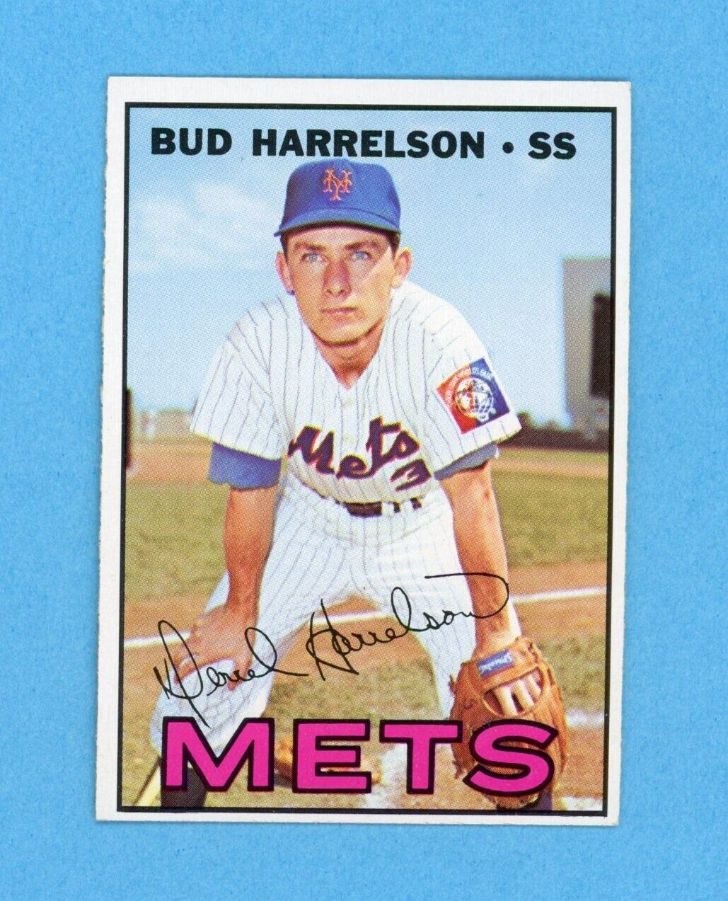 1967 Topps #306 Bud Harrelson New York Mets Rookie Baseball Card Ex/Mt