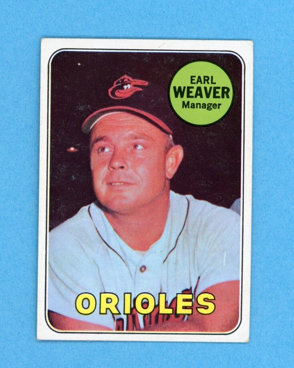 1969 Topps #516 Earl Weaver Baltimore Orioles Rookie Baseball Card EX pip tl