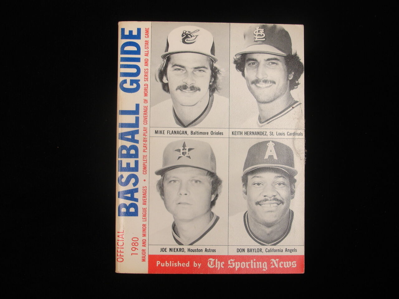 1980 Official TSN Baseball Guide - Flanagan/Hernandez/Niekro/Baylor Cover