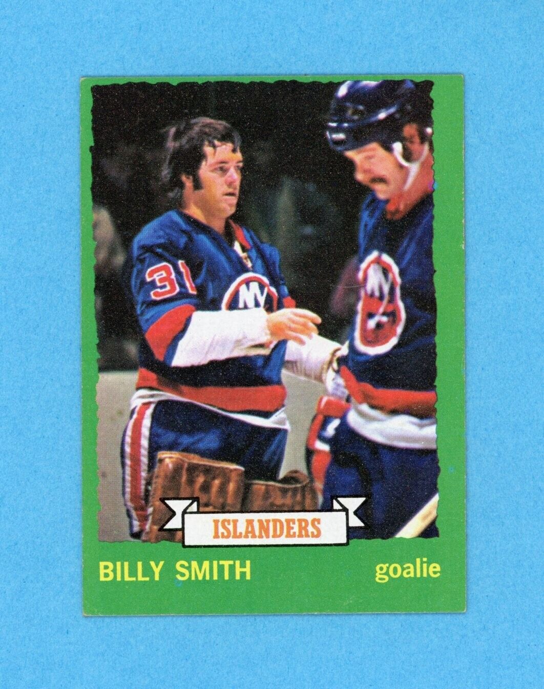 1973-74 Topps #162 Billy Smith New York Islanders Rookie Hockey Card Ex/Mt o/c