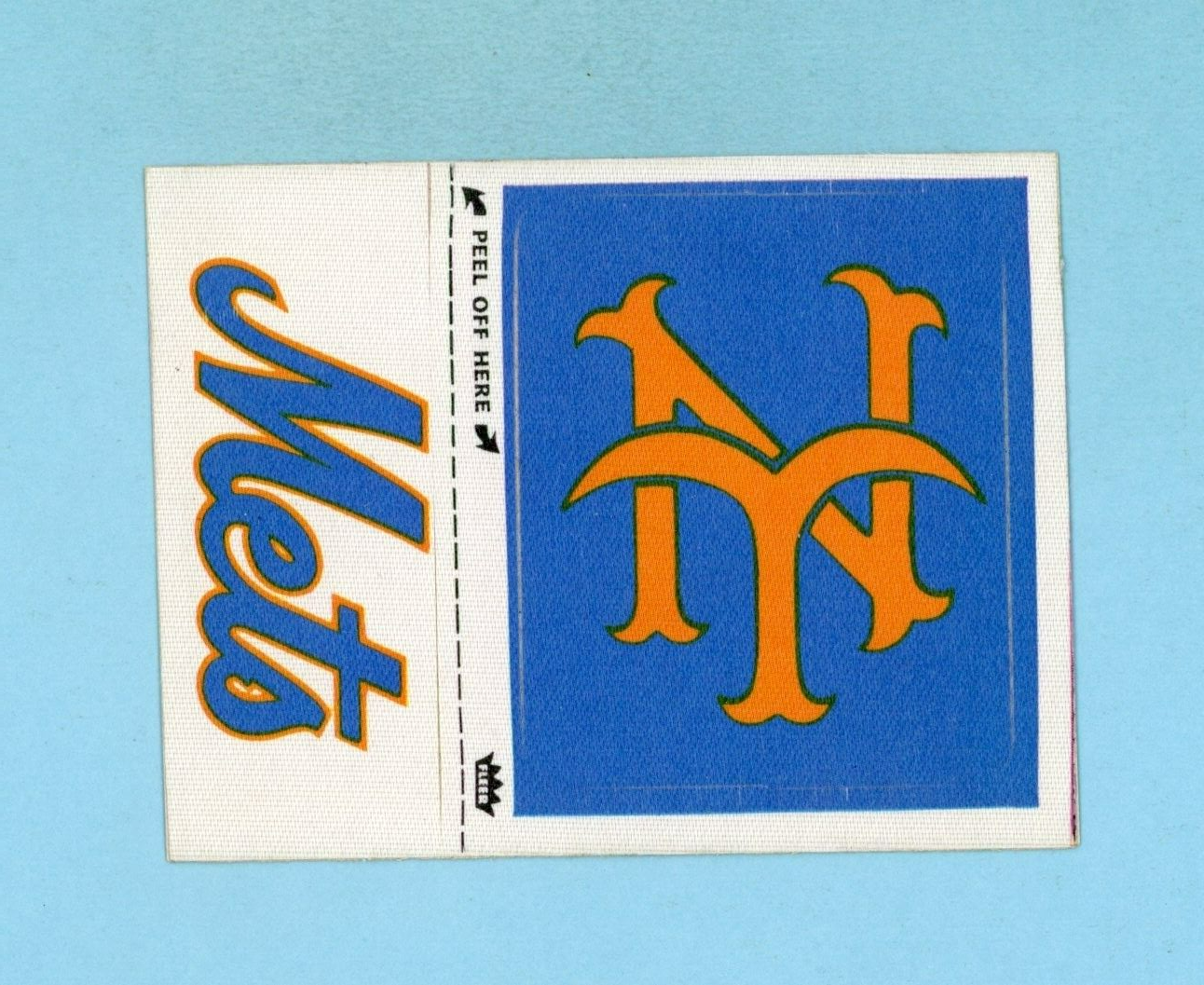 1968-70 Fleer Team Cloth Patch New York Mets Baseball Card NM