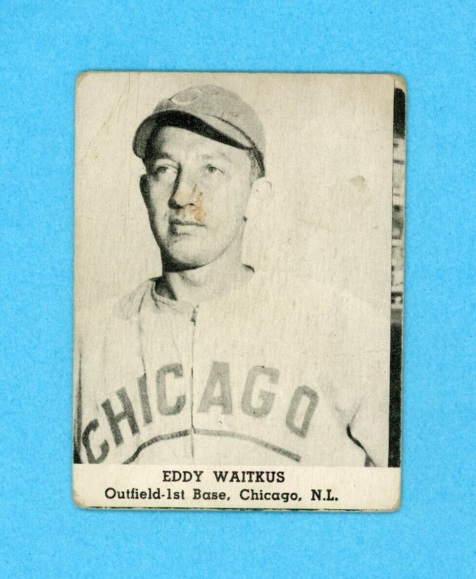 1947 Tip Top Bread Eddy Waitkus Chicago Cubs Baseball Card Low Grade