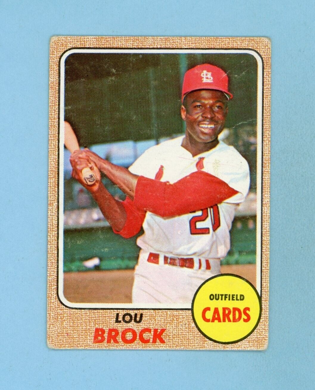 1968 Topps #520 Lou Brock St. Louis Cardinals Baseball Card Low Grade