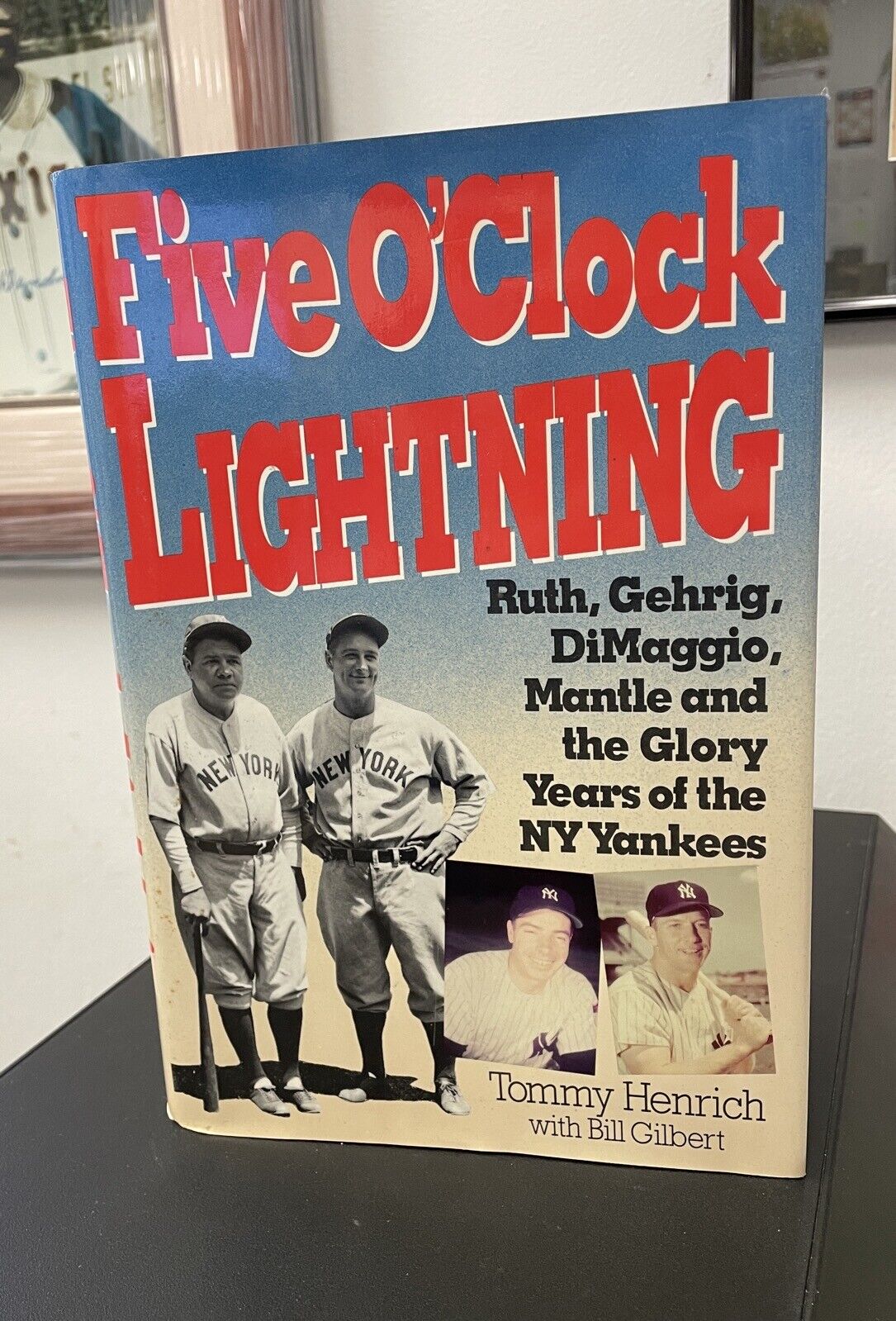 Tom Henrich Signed/Inscribed Book • Five O'Clock Lightning • Auto w B&E Hologram