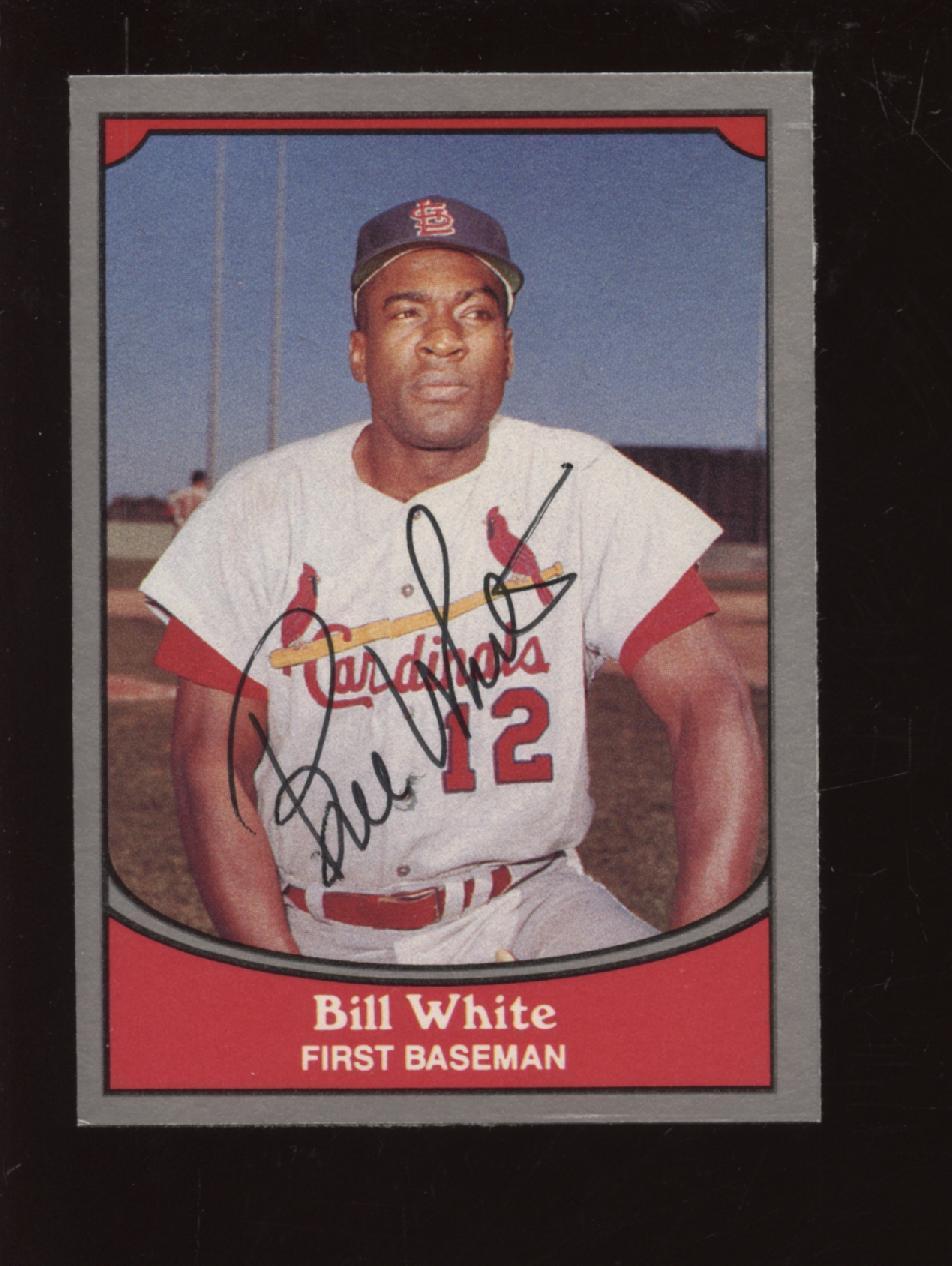 1990 Pacific Baseball Card Bill White Autographed B & E Hologram