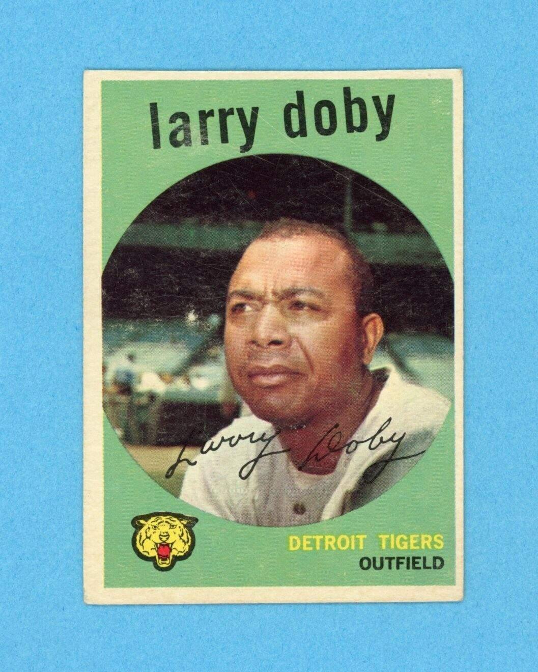 1959 Topps #455 Larry Doby Detroit Tigers Baseball Card Ex/Ex+