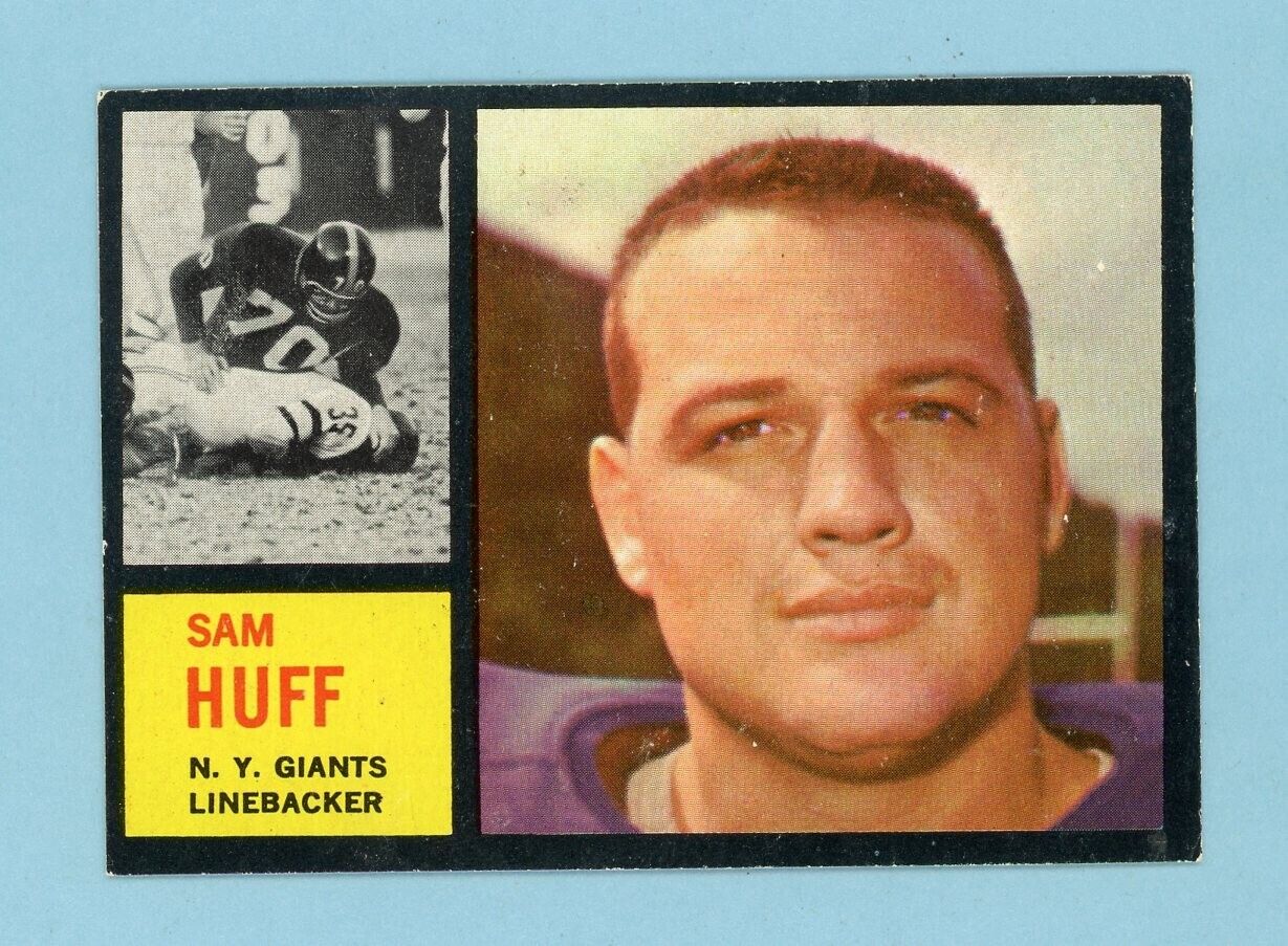 1962 Topps #110 Sam Huff New York Giants Football Card Ex/Mt