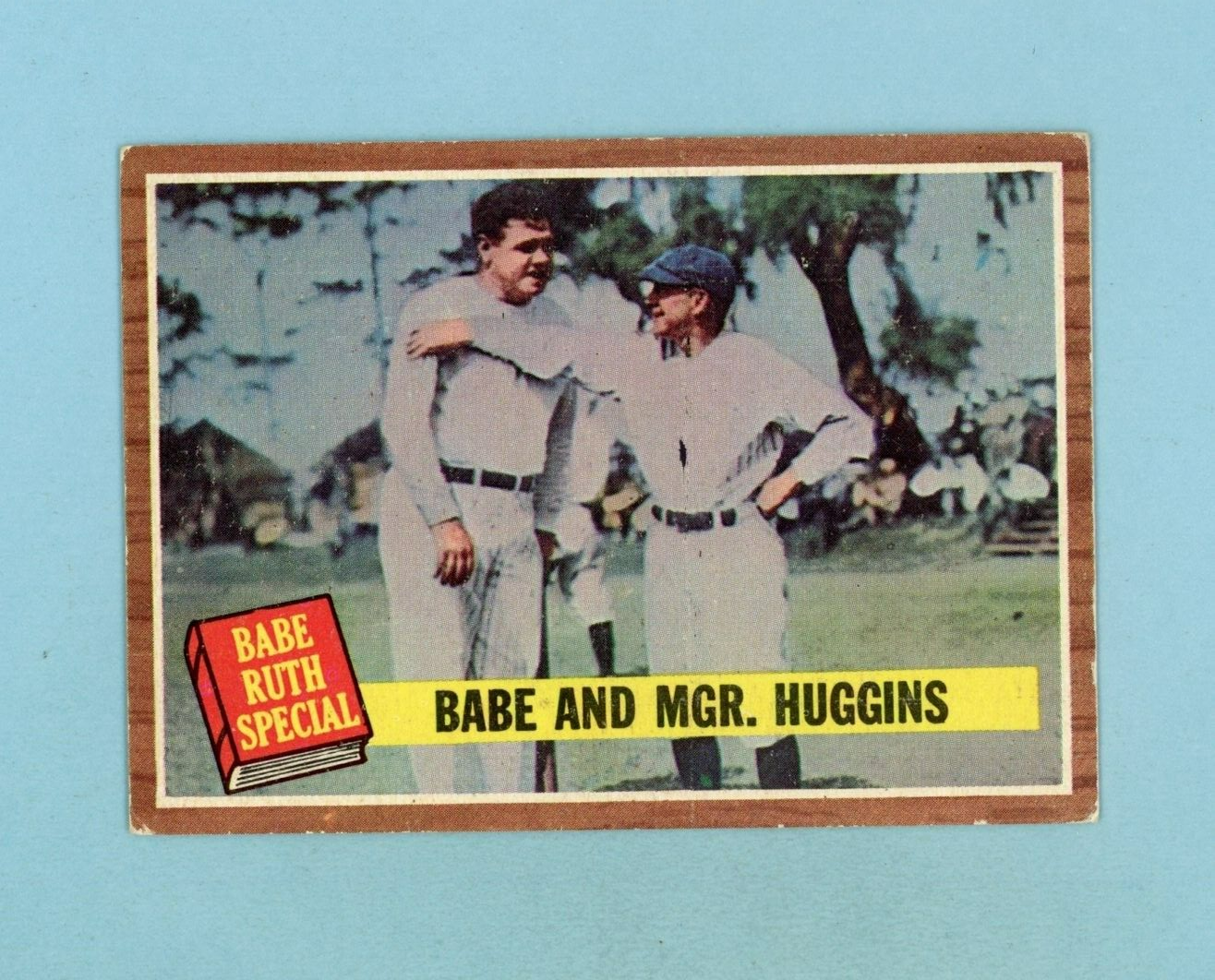 1962 Topps #137 Babe Ruth Special Babe And Mgr. Huggins Baseball Card EX