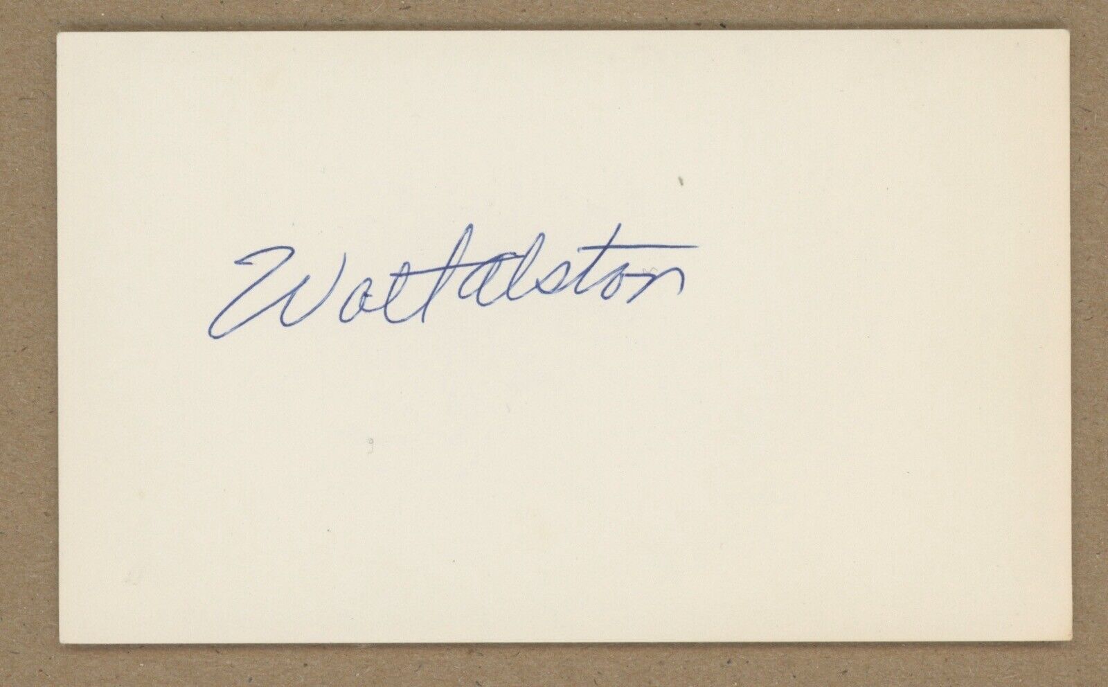 Walt Alston Signed Index Card Auto with B&E Hologram • 1