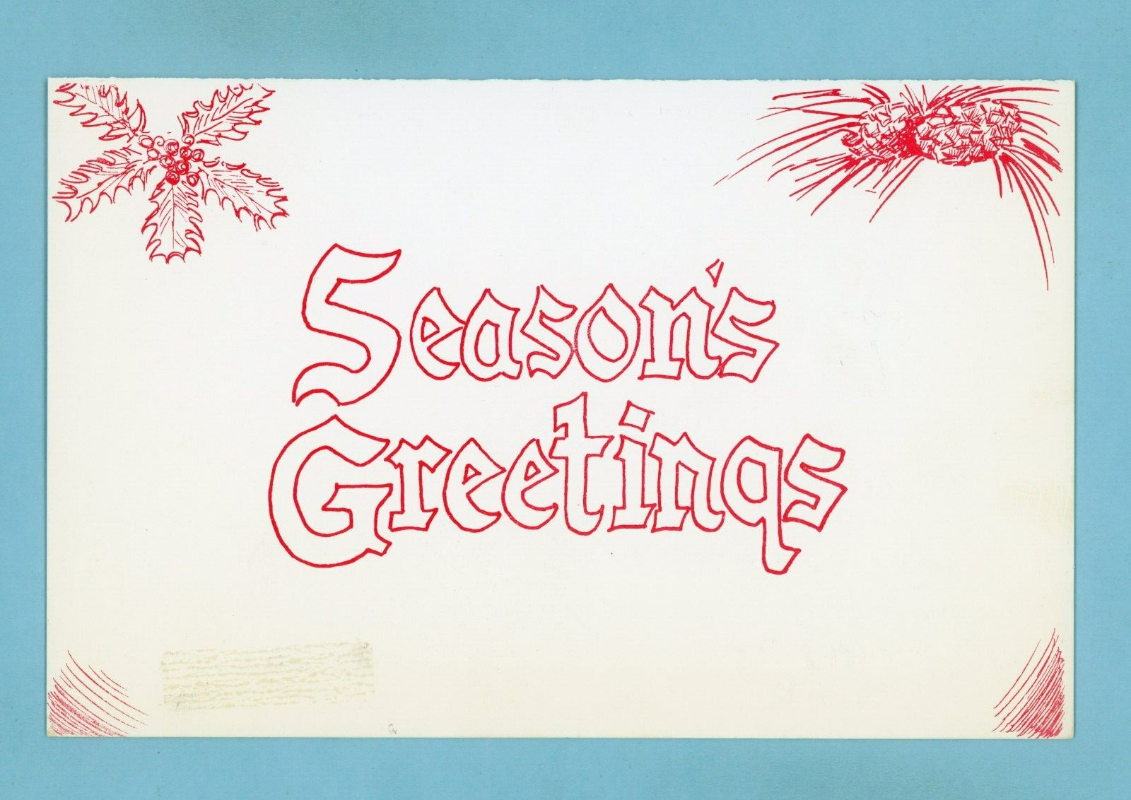 1965-66 New York Rangers Season's Greetings Card Team Photo