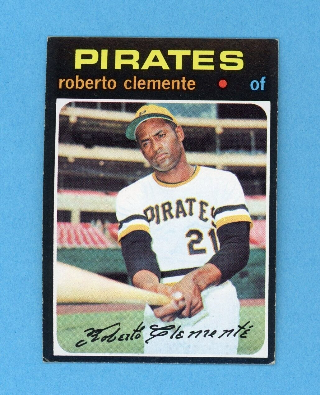 1971 Topps #630 Roberto Clemente Pittsburgh Pirates Baseball Card EX - EX+