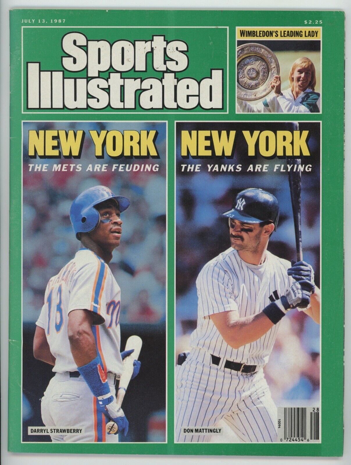 Darryl Strawberry Don Mattingly 7/13/87 Sports Illustrated • No Mailing Label