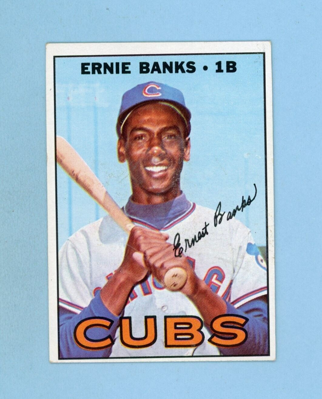 1967 Topps #215 Ernie Banks Chicago Cubs Baseball Card EX+-EX++