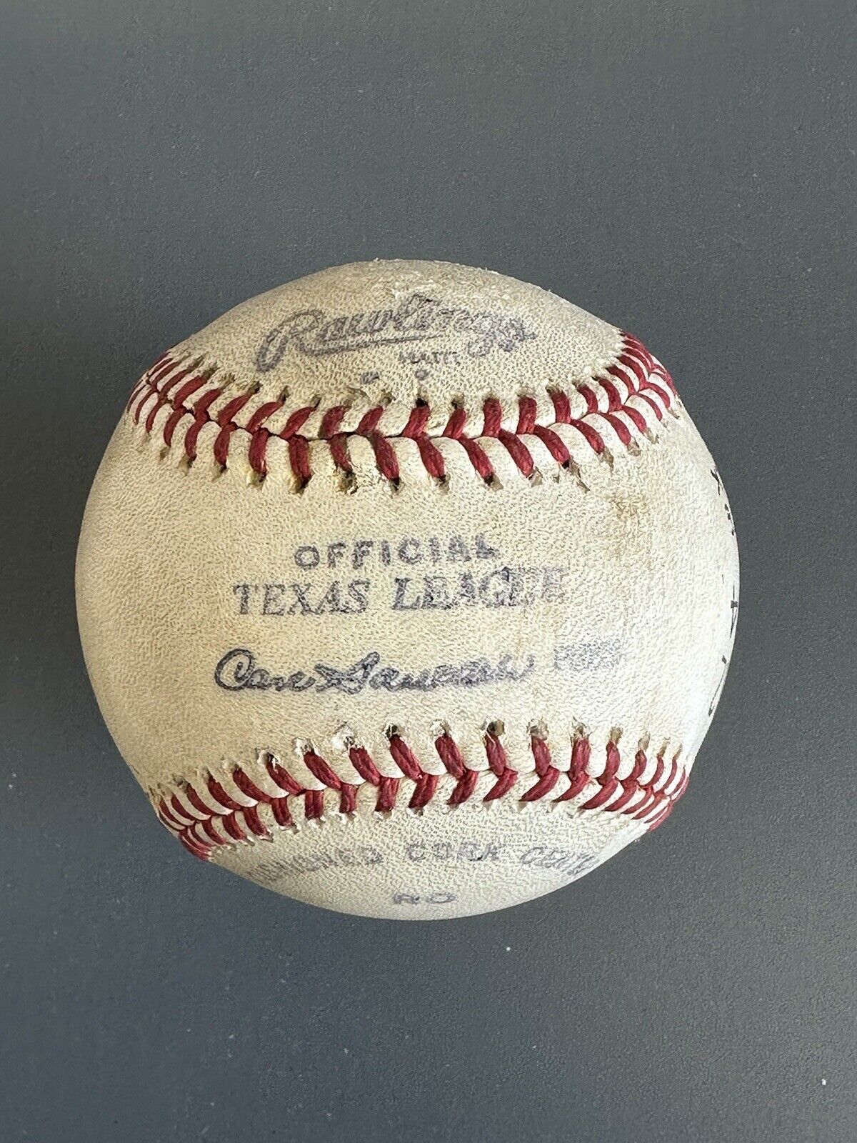 April 18, 1978 Rawlings Texas League GAME USED Baseball - Tulsa @ Arkansas