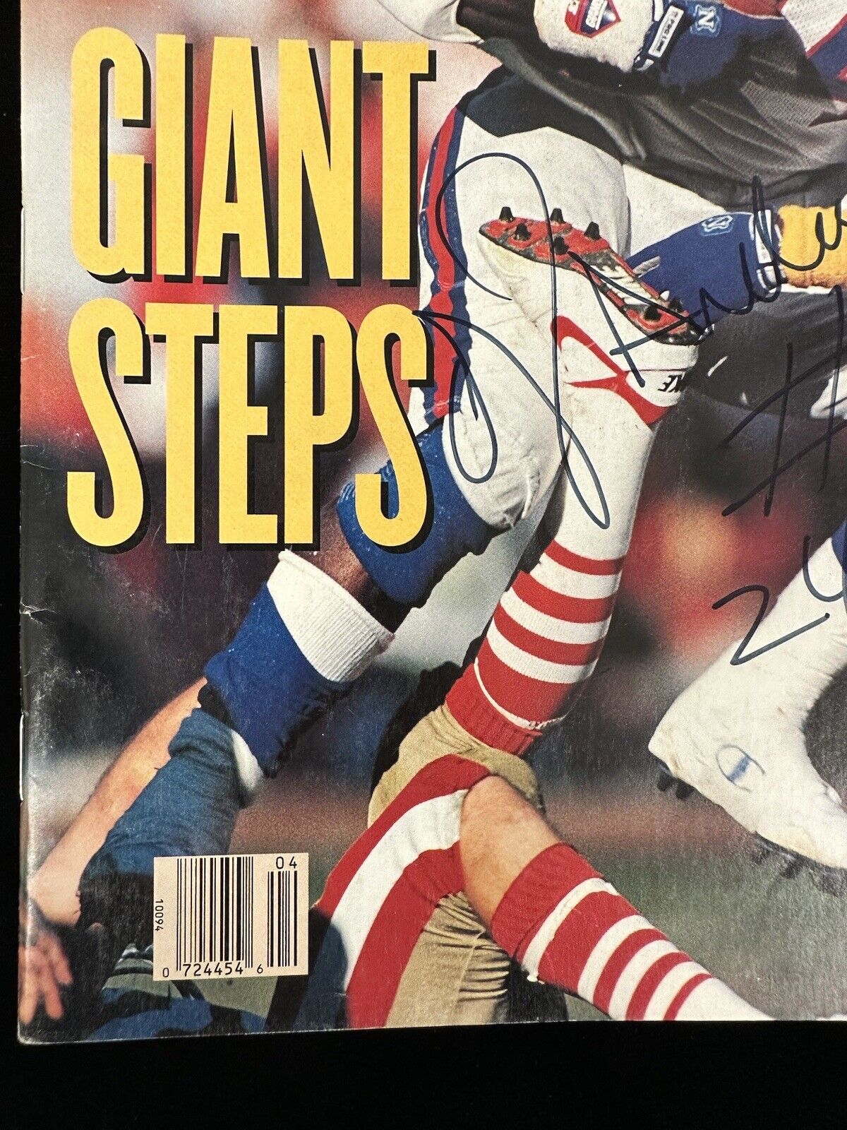 Jan. 1991 Sports Illustrated Magazine SIGNED by OJ Anderson Giants - STEINER COA