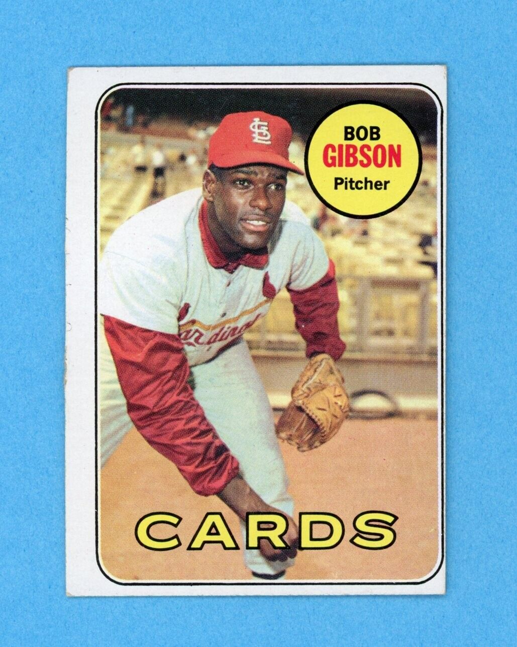 1969 Topps #200 Bob Gibson St Louis Cardinals Baseball Card EX o/c