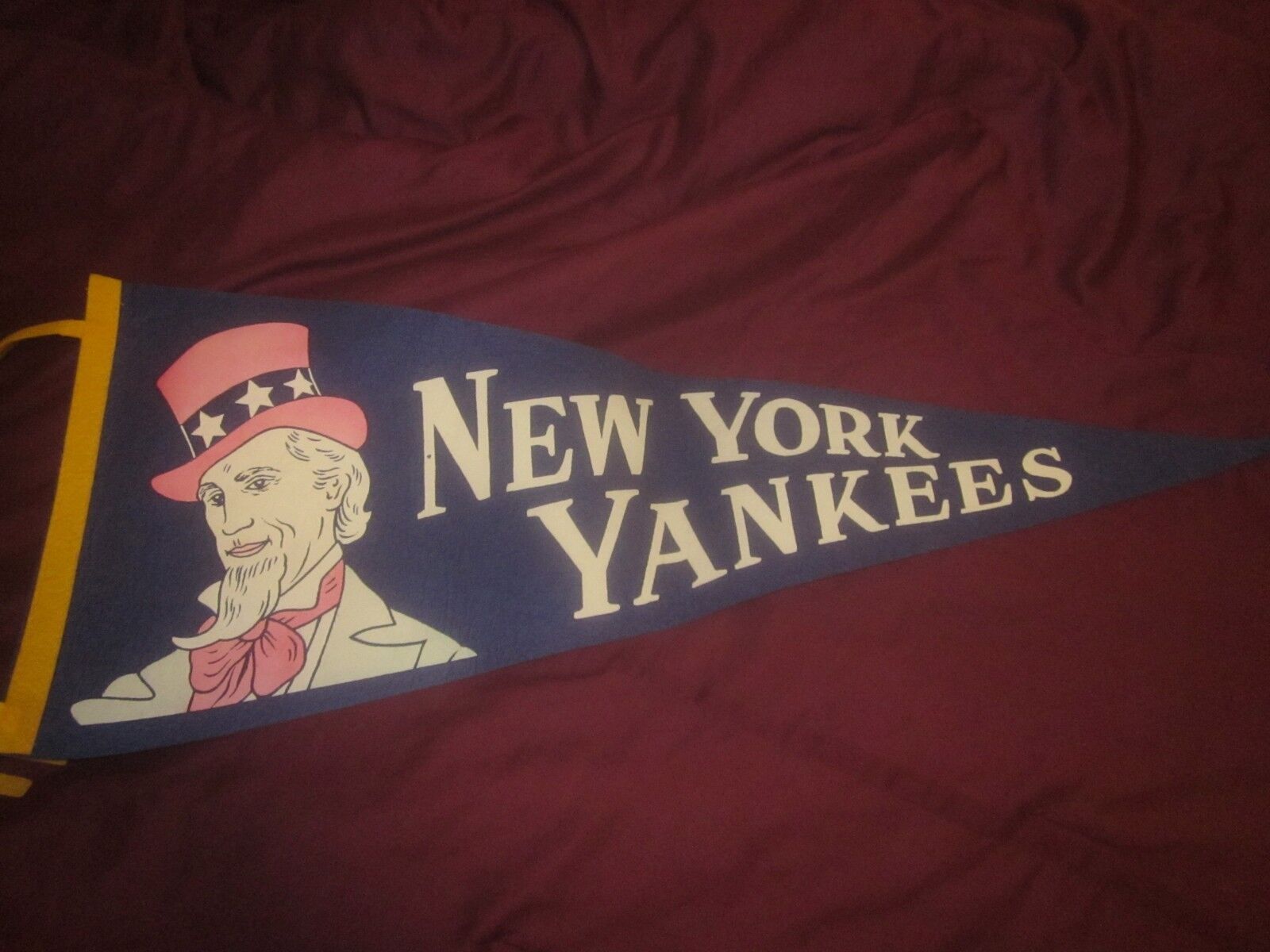 Vintage Uncle Sam New York Yankees 29 Inch Pennant