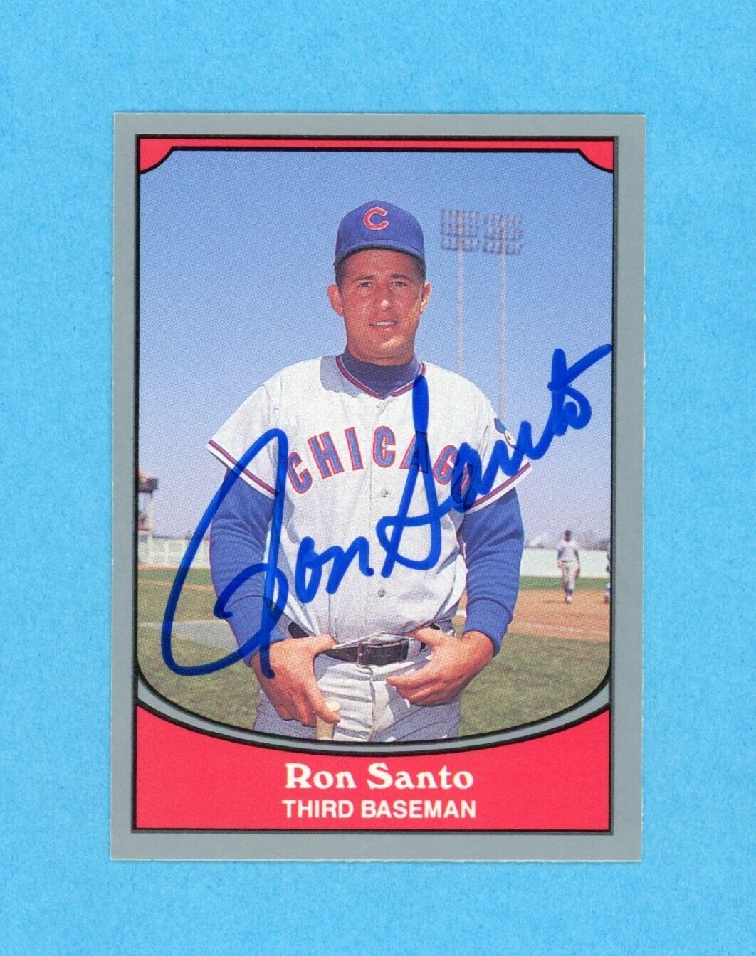 Ron Santo Chicago Cubs 1990 Pacific Legends #48 Autographed Baseball Card