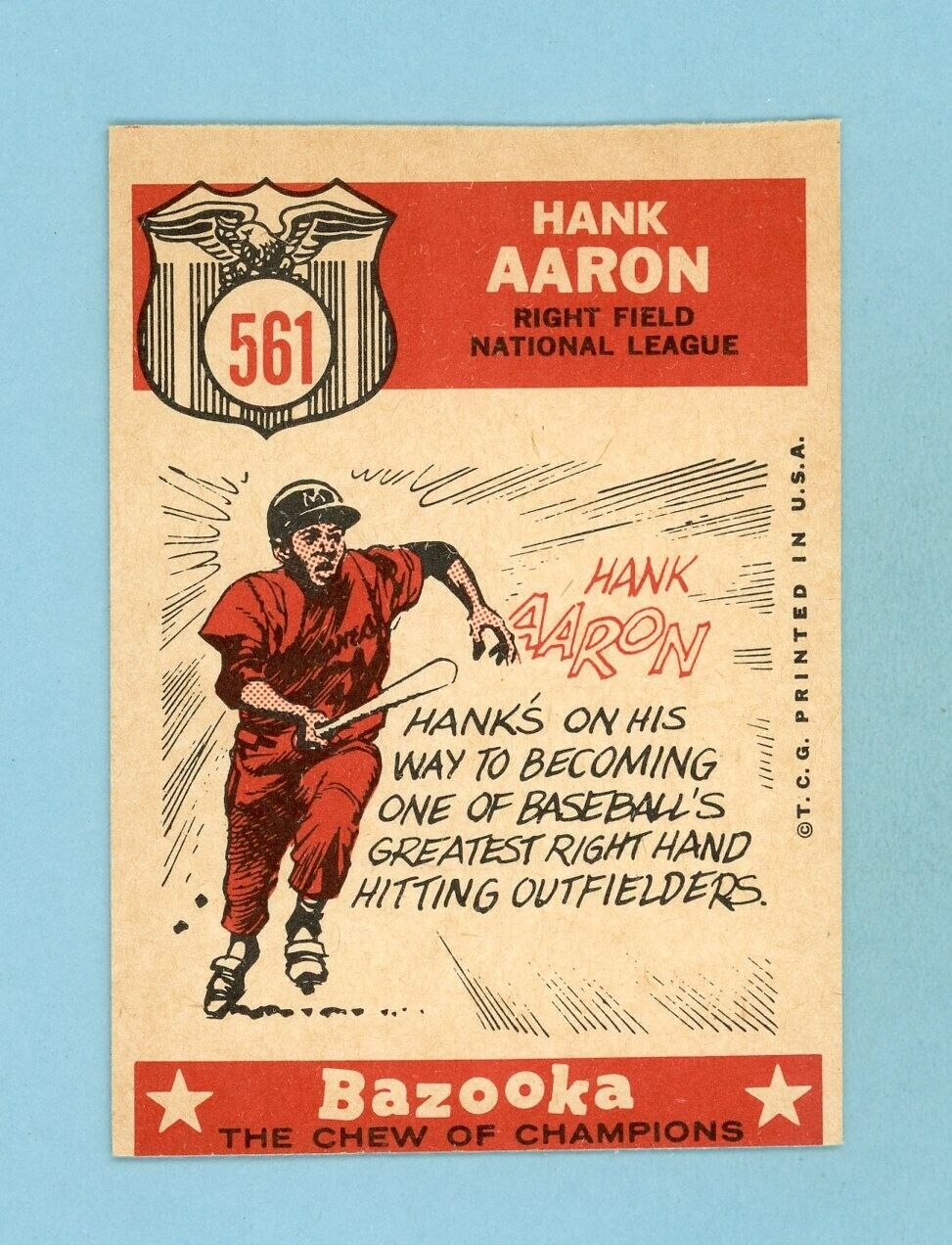 1959 Topps #561 Hank Aaron All-Star Milwaukee Braves Baseball Card Ex/Mt o/c