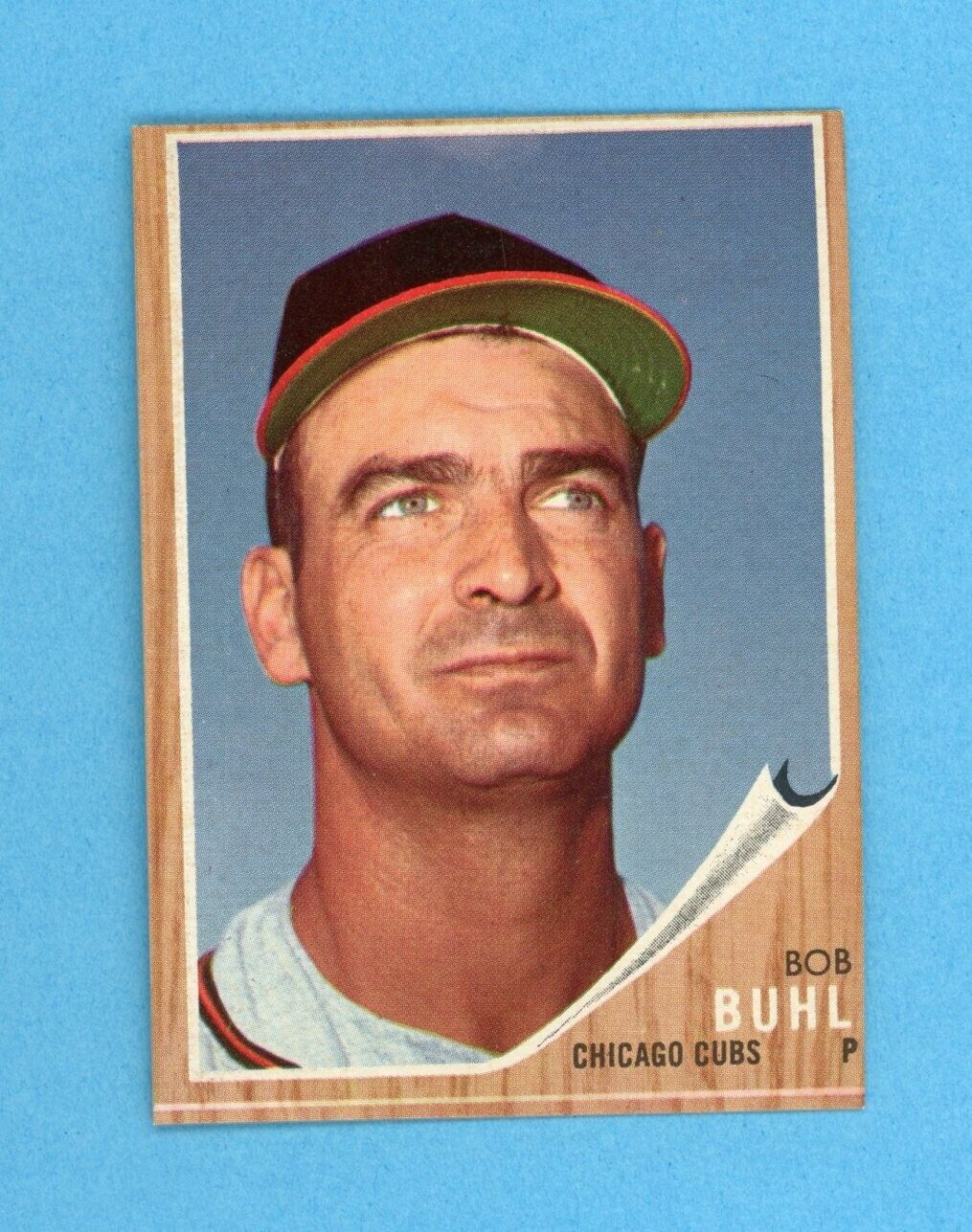 1962 Topps #458 Bob Buhl Chicago Cubs Semi-High Number Baseball Card NM o/c