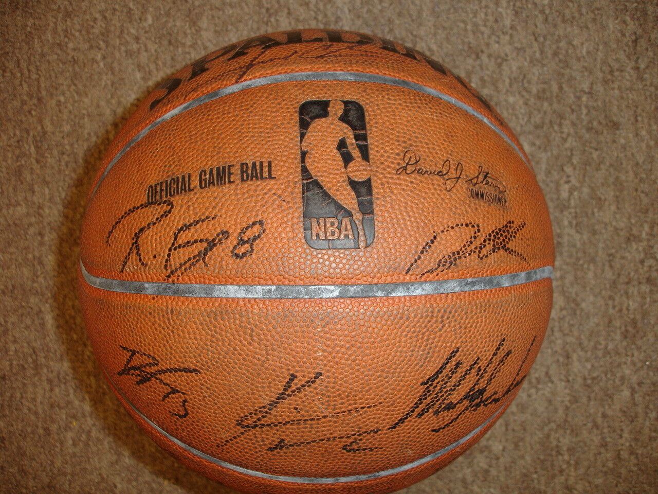 2012-13 Utah Jazz Team Signed Official NBA Basketball w/ LOA 21 signatures