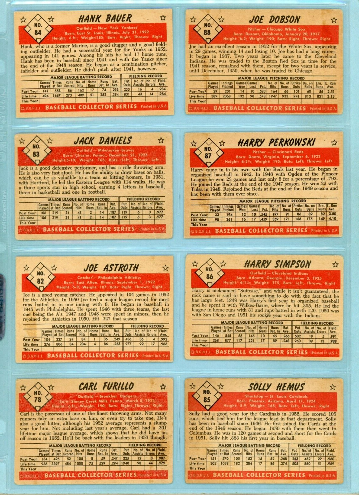 1953 Bowman Color Starter Set Lot of 107 Different Baseball Cards Low Grade