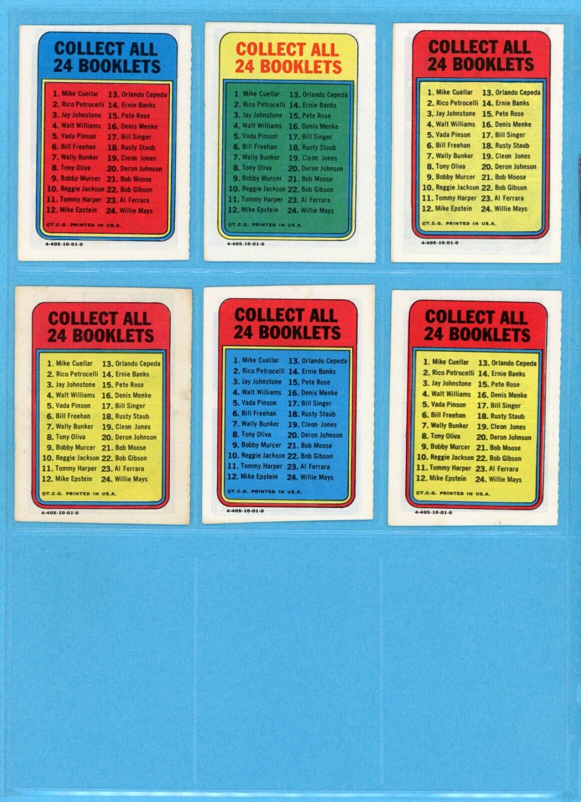 1970 Topps Story Booklets Complete Set of 24 Baseball Card Insert