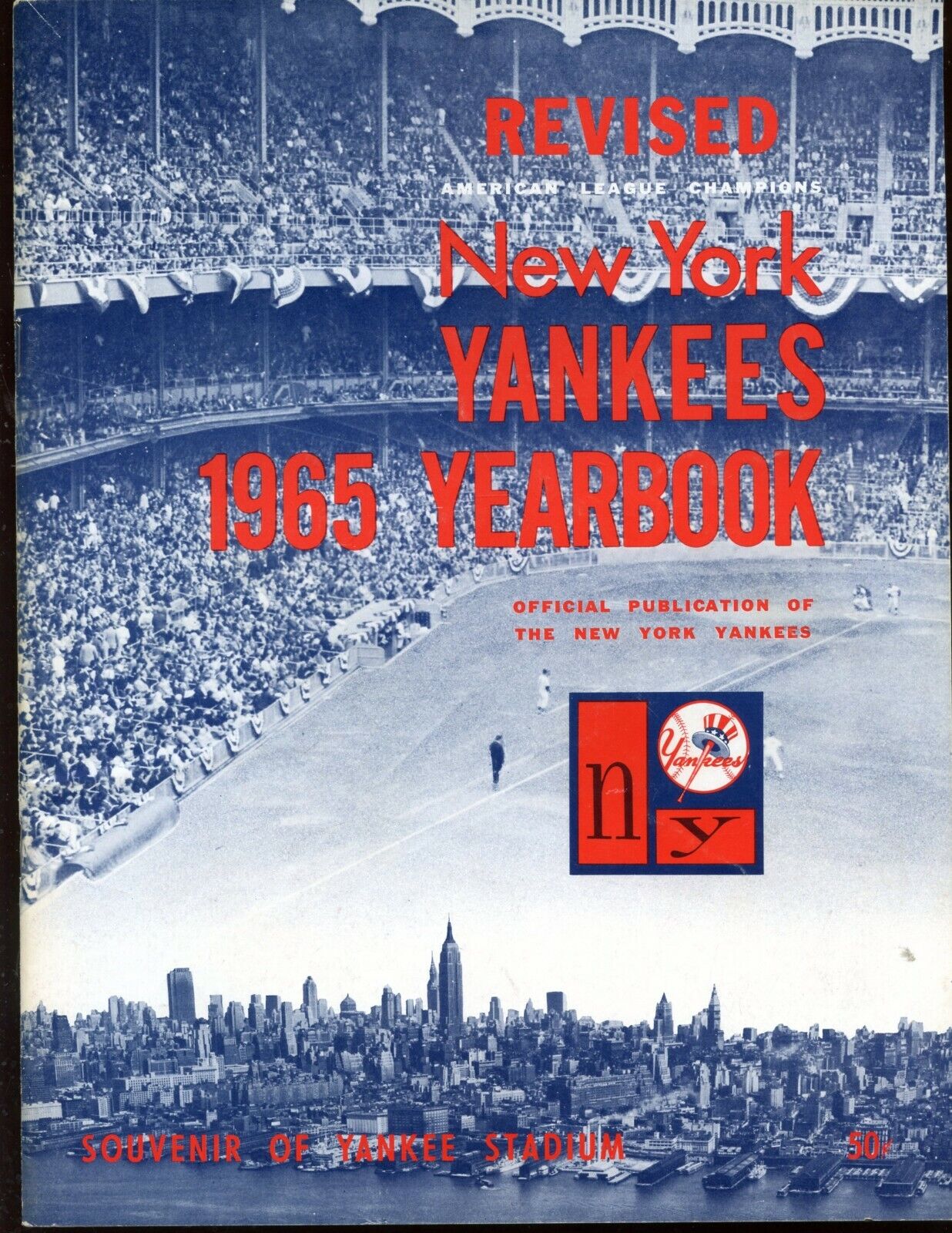 1965 New York Yankees Revised Yearbook EXMT/NRMT