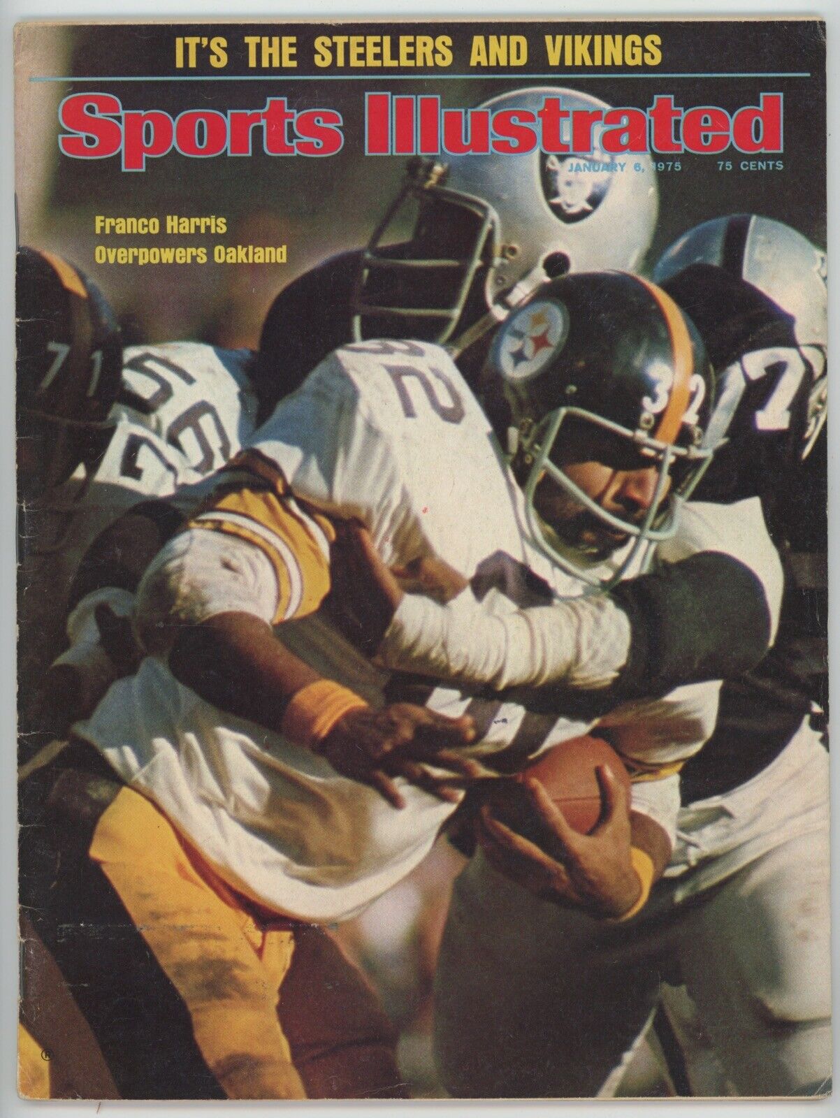 Franco Harris Steelers Jan 6, 1975 Sports Illustrated • No Mailing Label