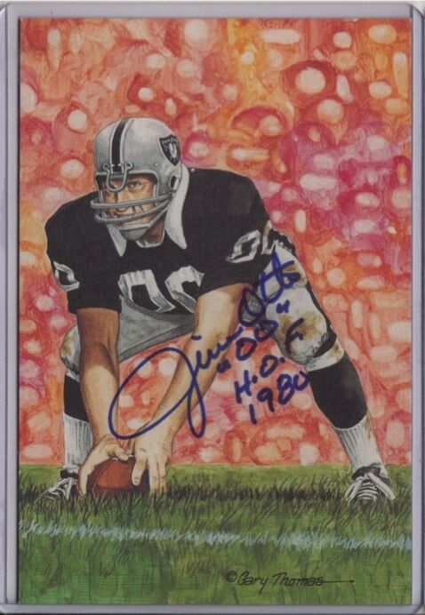 Jim Otto PSA/DNA Goal Line Art 1996 Auto Card 