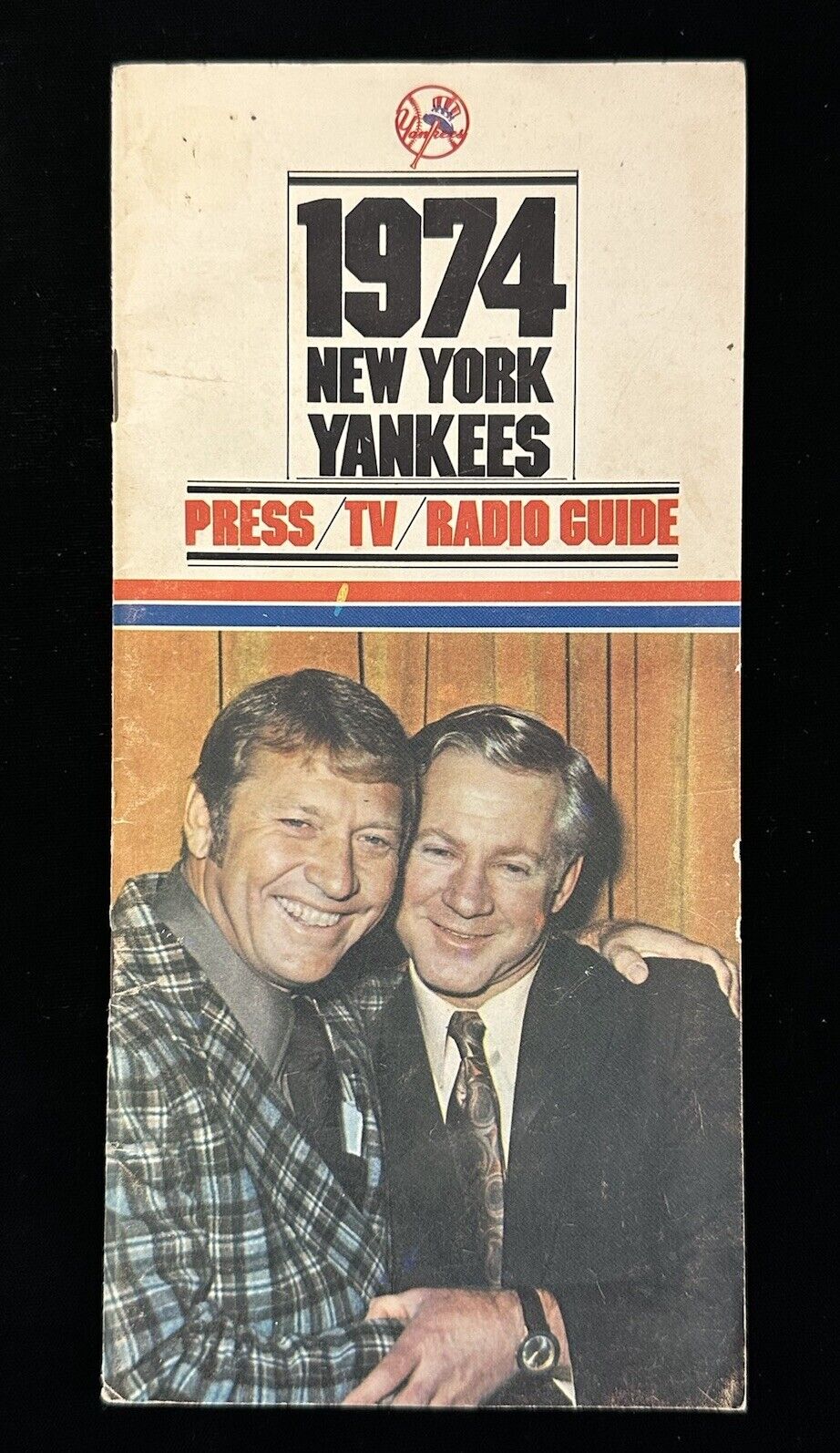 1974 New York Yankees Baseball Media Guide w/ Mickey Mantle & Whitey Ford EX