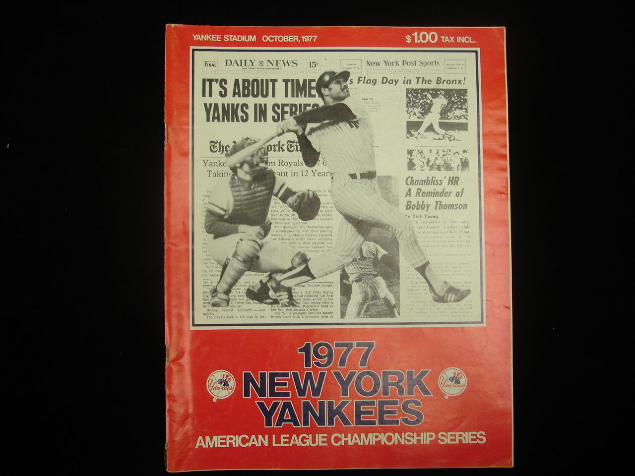 1977 New York Yankees ALCS Program - VG