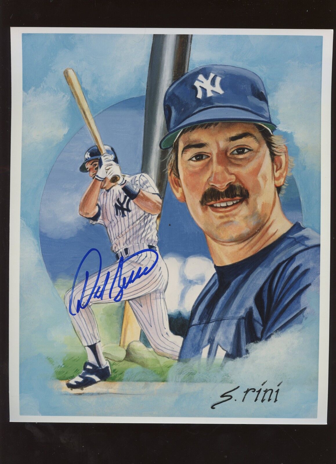 Dale Berra New York Yankees Autographed Rini Print Hologram