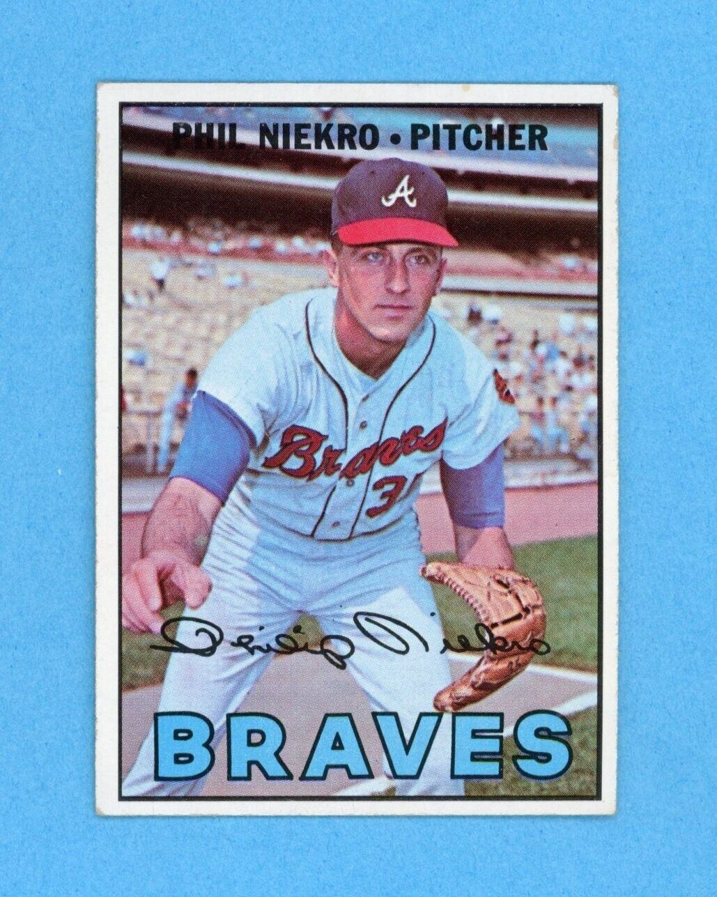 1967 Topps #456 Phil Niekro Atlanta Braves Baseball Card EX