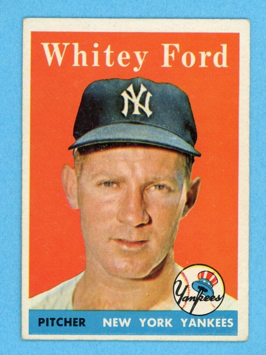 1958 Topps #320 Whitey Ford New York Yankees Baseball Card Vg/Ex sm mk bk