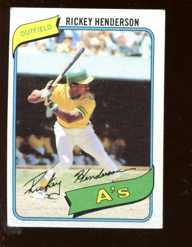 1980 Topps Baseball Card #482 Rickey Henderson Rookie EX B