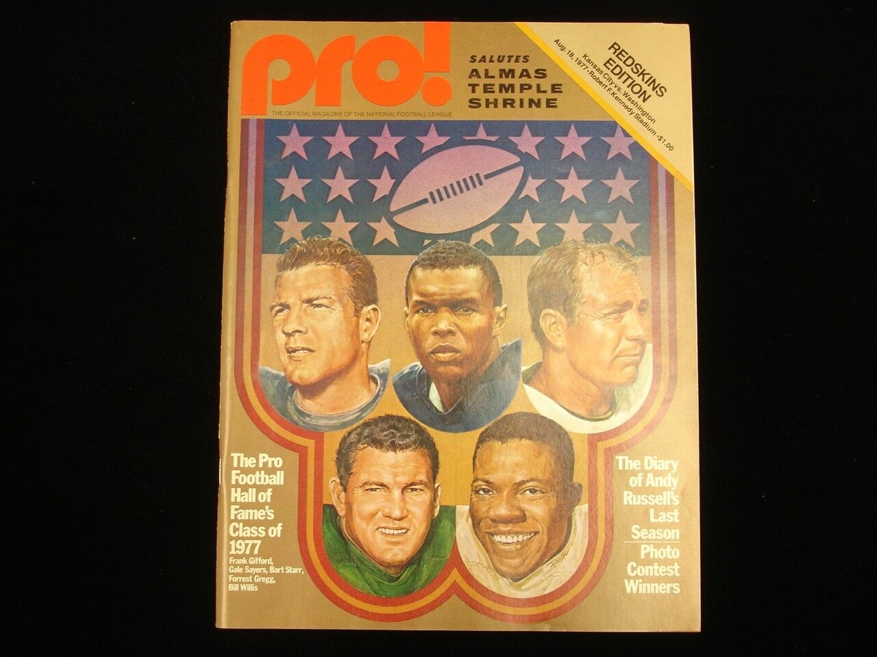 August 18, 1977 Pro! NFL Magazine - Kansas City vs. Washington