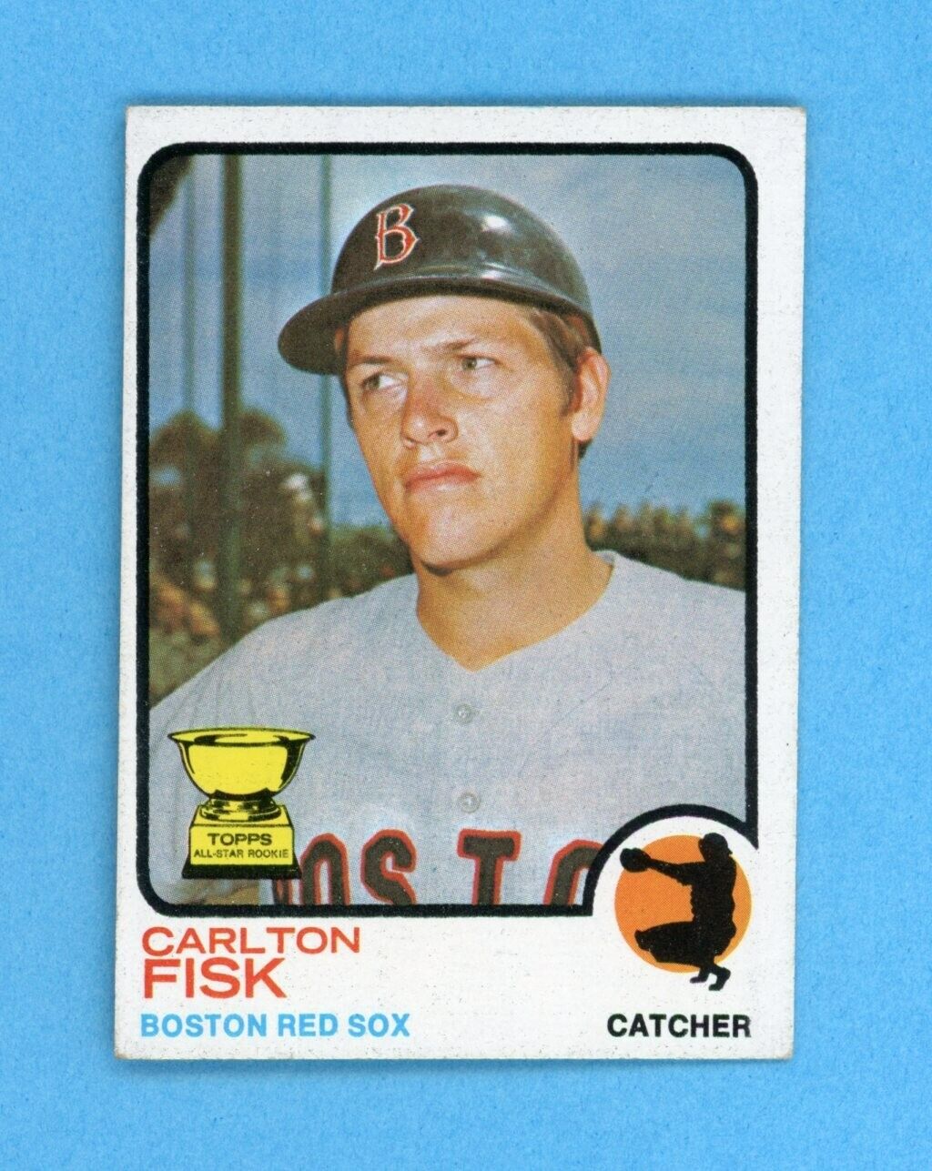 1973 Topps #193 Carlton Fisk Boston Red Sox Baseball Card EX o/c