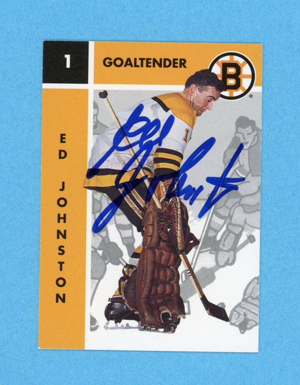 Ed Johnston 1995-96 Parkhurst 1966-67 #18 Autographed Hockey Card