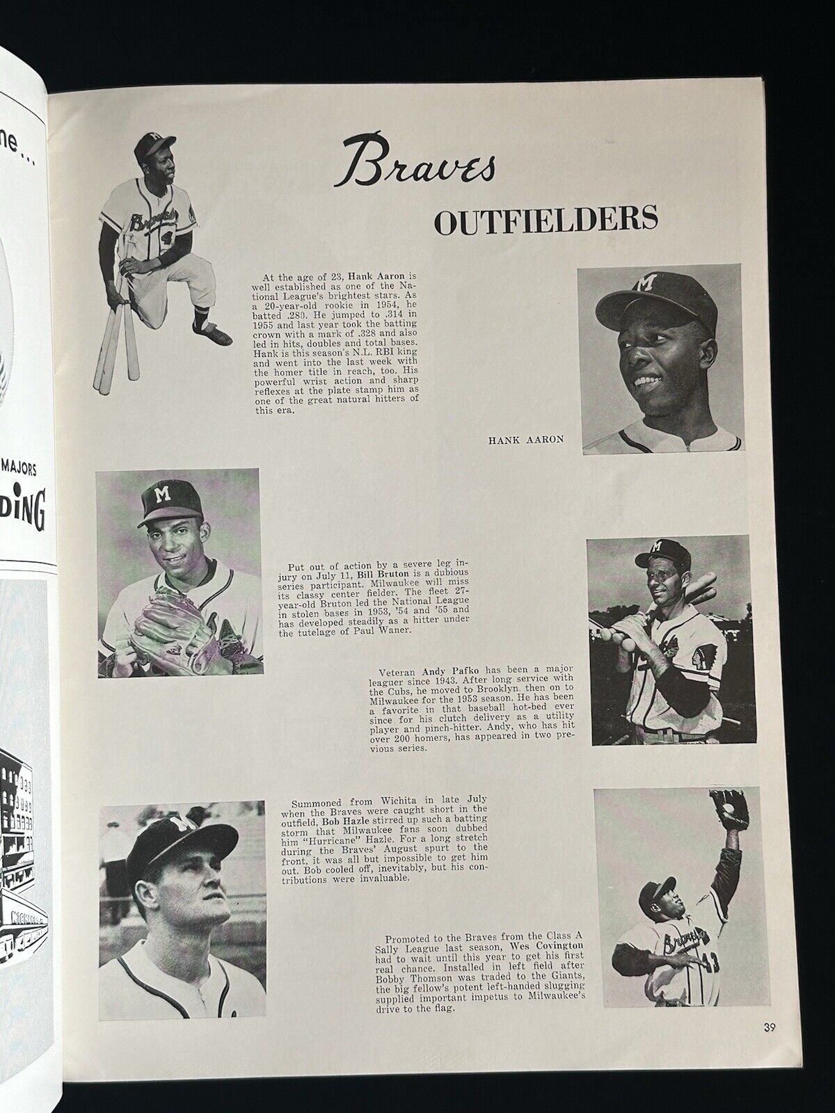 1957 New York Yankees World Series Program vs Milwaukee Braves - Unscored - EX