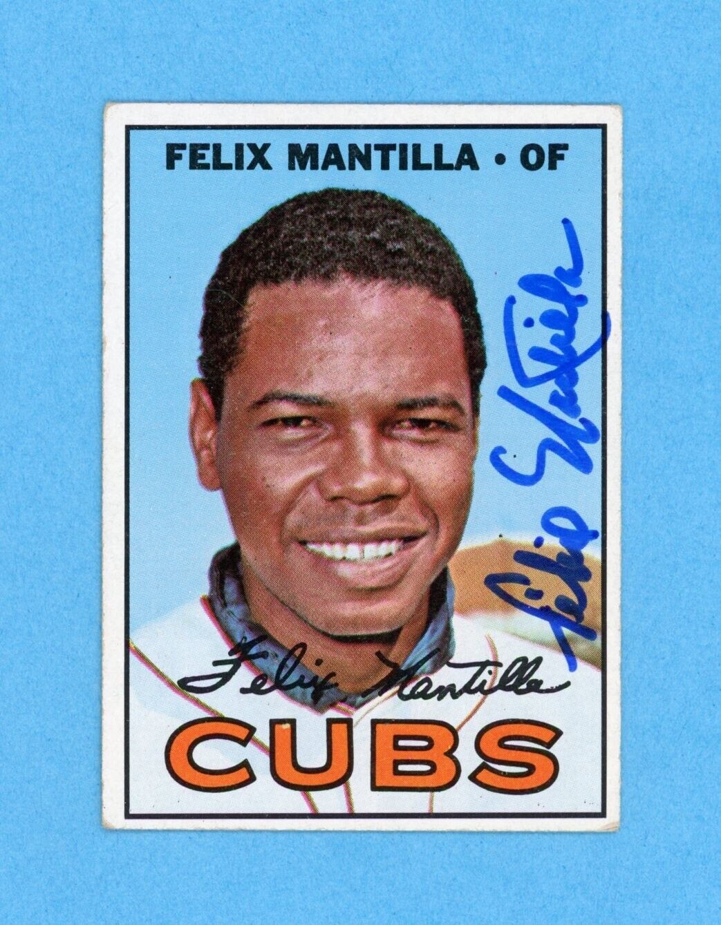 Felix Mantilla Signed 1967 Topps Card High #524 Auto with B&E Hologram